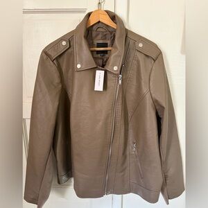 Lane Bryant Tan Faux Leather Jacket